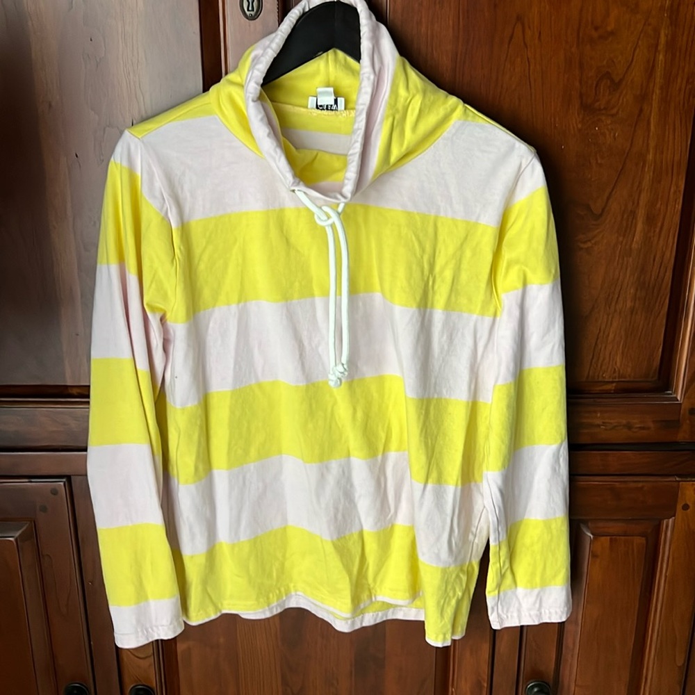 J. Crew Rugby shirt pink yellow stripes size Medium (M)